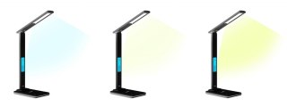 Lampka biurkowa z ładowarką indukyjną MT222K czarna