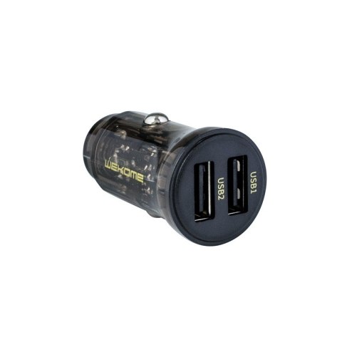 Ładowarka samochodowa 2 x USB-A Fast Charging 15W Czarna / Przezroczysta Ładowarka samochodowa 2 x USB-A Fast Charging 15W Czarna / Przezroczysta