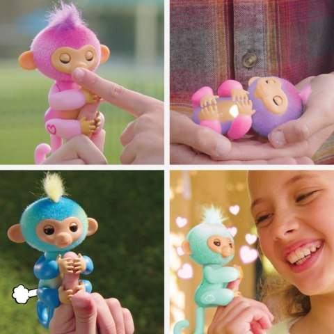 Figurka interaktywna Fingerlings Małpka Niebieska Leo Figurka interaktywna Fingerlings Małpka Niebieska Leo