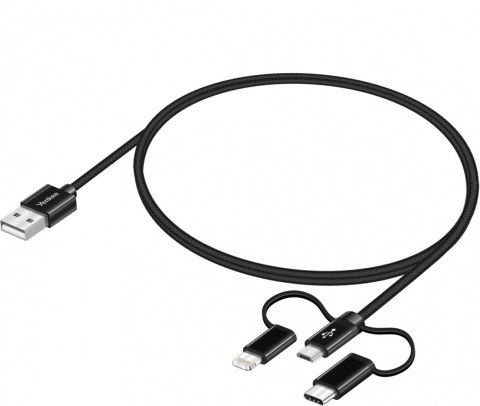 Kabel USB A na USB C/Micro USB/Lightning 2.1/3/2.4 A Kabel USB A na USB C/Micro USB/Lightning 2.1/3/2.4 A