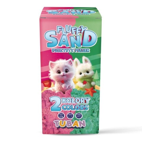 Piasek Fluffy - Zestaw różowy i zielony Piasek Fluffy - Zestaw różowy i zielony