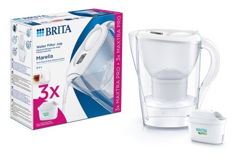 Dzbanek filtrujący 2,4l Marella+3 wkłady PRO Pure Performance biały Dzbanek filtrujący 2,4l Marella+3 wkłady PRO Pure Performance biały
