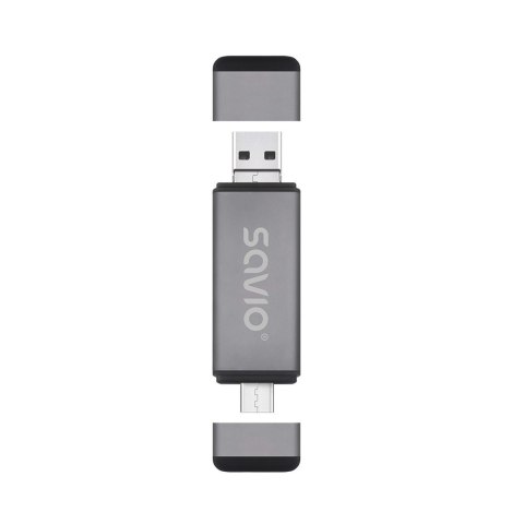 Czytnik kart SD 3w1, USB-C+ USB-A 2.0+ Micro USB, AK-72 Czytnik kart SD 3w1, USB-C+ USB-A 2.0+ Micro USB, AK-72
