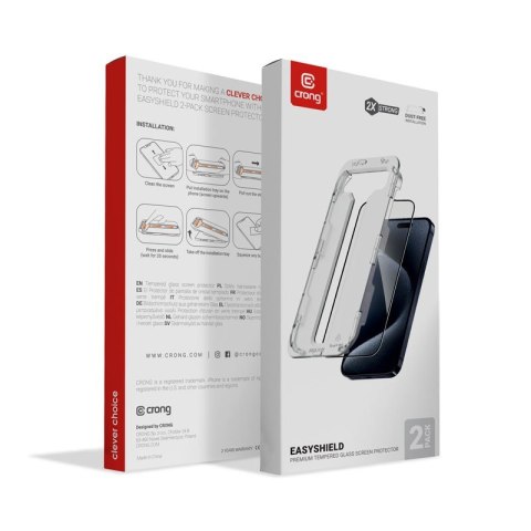 Szkło hartowane EasyShield 2-Pack - iPhone 16e / iPhone 14 / iPhone 13 / iPhone 13 Pro (2 sztuki) Szkło hartowane EasyShield 2-Pack - iPhone 16e / iPhone 14 / iPhone 13 / iPhone 13 Pro (2 sztuki)