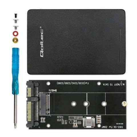 Adapter na dysk M.2 SSD | SATA NGFF do SATA III | 2TB | Super speed 6Gb/s | Czarny Adapter na dysk M.2 SSD | SATA NGFF do SATA III | 2TB | Super speed 6Gb/s | Czarny
