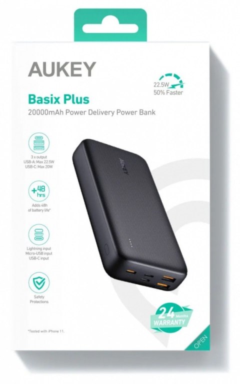 PB-N74S Power Bank | 20000 mAh | 5xUSB | Quick Charge 3.0 | Power Delivery 3.0 | 22.5W | SCP | LED | kabel USB-C PB-N74S Power Bank | 20000 mAh | 5xUSB | Quick Charge 3.0 | Power Delivery 3.0 | 22.5W | SCP | LED | kabel USB-C