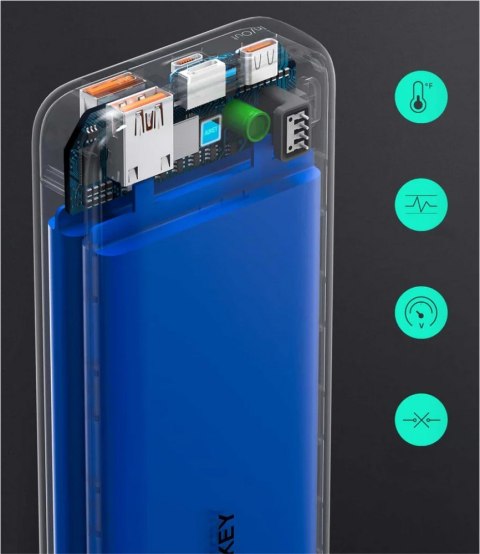 PB-N74S Power Bank | 20000 mAh | 5xUSB | Quick Charge 3.0 | Power Delivery 3.0 | 22.5W | SCP | LED | kabel USB-C PB-N74S Power Bank | 20000 mAh | 5xUSB | Quick Charge 3.0 | Power Delivery 3.0 | 22.5W | SCP | LED | kabel USB-C