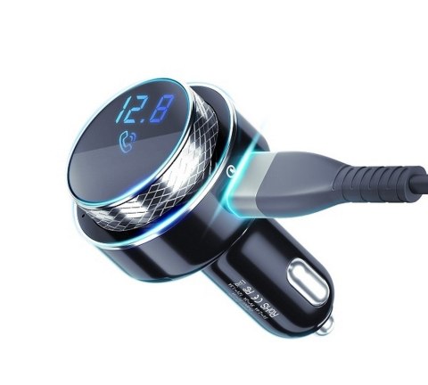 Ładowarka samochodowa transmiter Bluetooth 2xUSB-A + czytnik kart+ Bluetooth Ładowarka samochodowa transmiter Bluetooth 2xUSB-A + czytnik kart+ Bluetooth