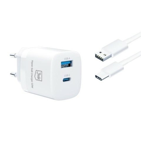Ładowarka sieciowa 33W 1xUSB-C + 1xUSB-A GaN PD Ładowarka sieciowa 33W 1xUSB-C + 1xUSB-A GaN PD