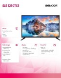 Telewizor 32 cale HD SLE 3230TCS DVB-T/T2/C/S/S2 Ci+ HEVC