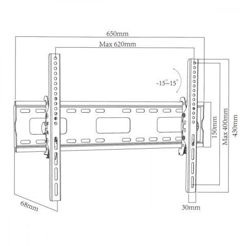 Uchwyt do TV 37-90'' 80kg MC-421 VESA 600x400 Uchwyt do TV 37-90'' 80kg MC-421 VESA 600x400