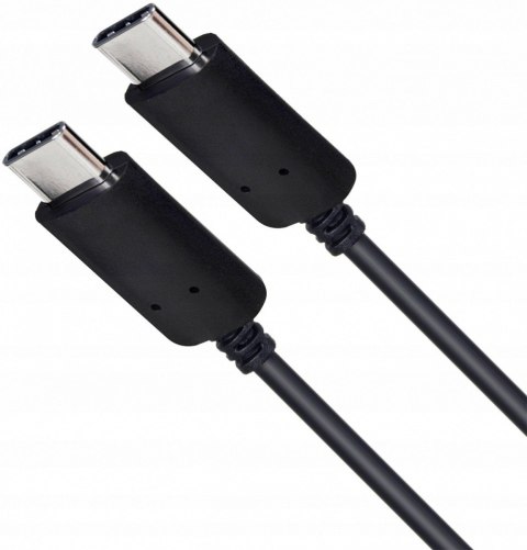 Kabel USB C - USB C 3m silikonowy czarny 2.0 Kabel USB C - USB C 3m silikonowy czarny 2.0