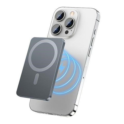 Powerbank indukcyjny MagSafe 5000mAh P112K Szary Powerbank indukcyjny MagSafe 5000mAh P112K Szary