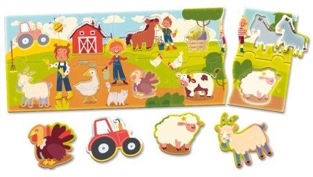 Układanka Carotina Baby Puzzle panorama - Farma Układanka Carotina Baby Puzzle panorama - Farma