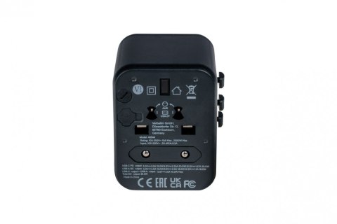 Adapter podróżny UTA-02 49544 180 krajów, ładowarka 20 W, QC 3.0. 1x USB-C, 1x USB-A Adapter podróżny UTA-02 49544 180 krajów, ładowarka 20 W, QC 3.0. 1x USB-C, 1x USB-A