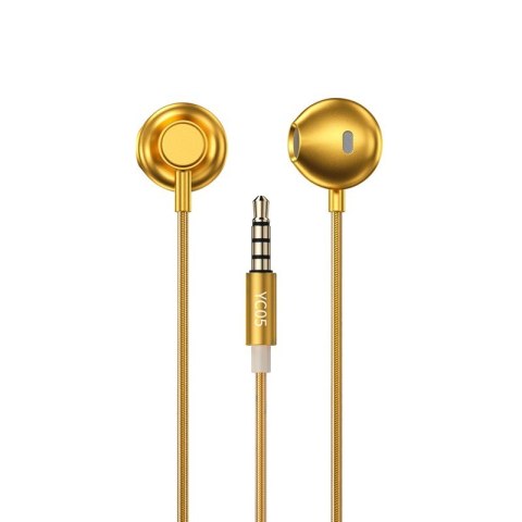 Słuchawki przewodowe Sakin Series - jack 3,5 mm Złote Słuchawki przewodowe Sakin Series - jack 3,5 mm Złote