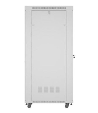 Szafa stojąca rack 19'' 42U 800x1000 szara drzwi szkalne flat pack