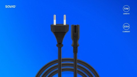 Kabel zasilający 2pin, 5m, CL-185 Kabel zasilający 2pin, 5m, CL-185