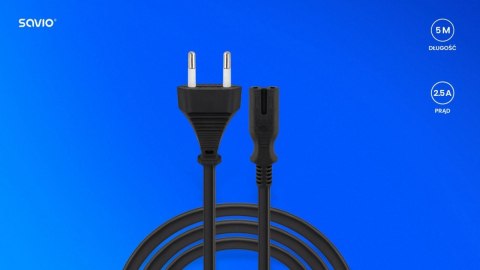 Kabel zasilający 2pin, 5m, CL-185 Kabel zasilający 2pin, 5m, CL-185