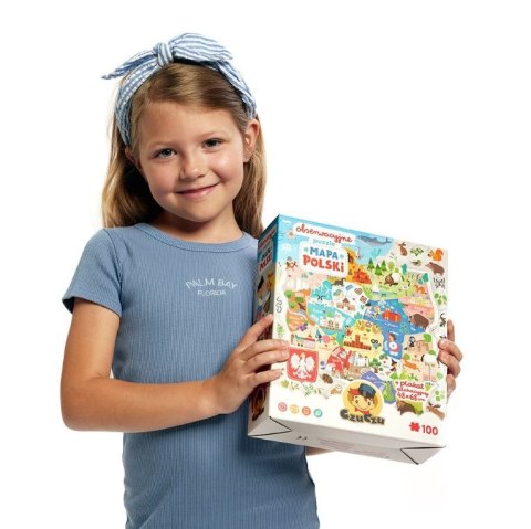 Puzzle obserwacyjne - Mapa Polski 100 elementów Puzzle obserwacyjne - Mapa Polski 100 elementów