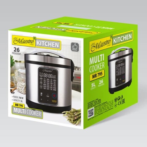 Multicooker 5l, 26 programów, 700W MR-795 Multicooker 5l, 26 programów, 700W MR-795