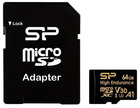 Karta pamięci microSDXC High Endurance 64GB V30 UHS-1 U3 A1 24/7 + ADAPTER microSD-SD Karta pamięci microSDXC High Endurance 64GB V30 UHS-1 U3 A1 24/7 + ADAPTER microSD-SD