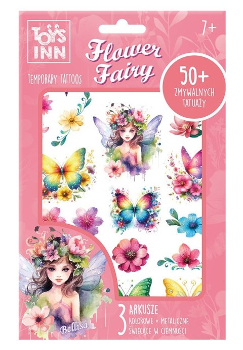 Tatuaże Flower Fairy Bellisa różowy Tatuaże Flower Fairy Bellisa różowy