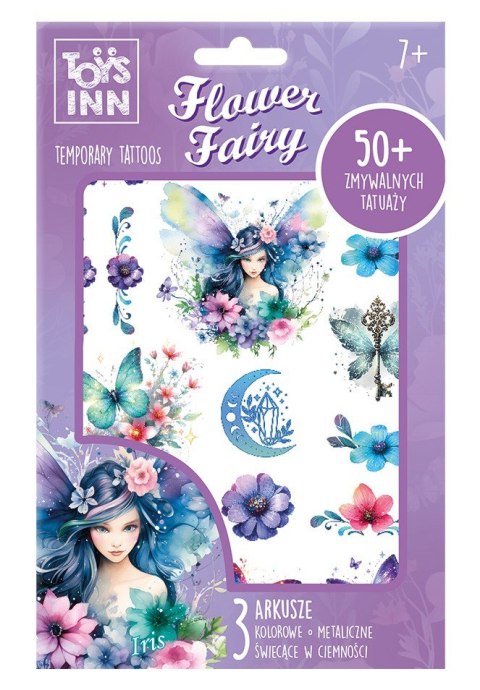 Tatuaże Flower Fairy Iris fiolet Tatuaże Flower Fairy Iris fiolet