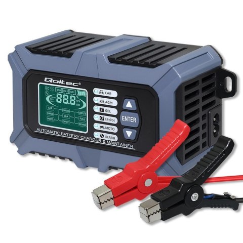 Inteligentna mikroprocesorowa ładowarka z testerem baterii i funkcją naprawy 12V | 6A | LCD | Prostownik do akumulatora AGM LiFe Inteligentna mikroprocesorowa ładowarka z testerem baterii i funkcją naprawy 12V | 6A | LCD | Prostownik do akumulatora AGM LiFe