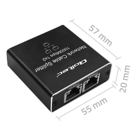 Rozdzielacz Splitter mini SWITCH 1x2 port RJ45 | 1000Mbps | USB-C| Aluminium Rozdzielacz Splitter mini SWITCH 1x2 port RJ45 | 1000Mbps | USB-C| Aluminium