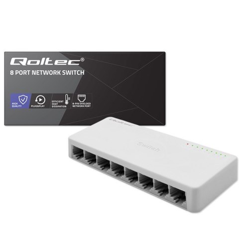 SWITCH przełącznik sieciowy 8 x port RJ45 | 1000Mbps | Fast Ethernet | LAN SWITCH przełącznik sieciowy 8 x port RJ45 | 1000Mbps | Fast Ethernet | LAN