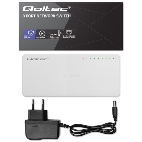 SWITCH przełącznik sieciowy 8 x port RJ45 | 100Mbps | Fast Ethernet | LAN SWITCH przełącznik sieciowy 8 x port RJ45 | 100Mbps | Fast Ethernet | LAN