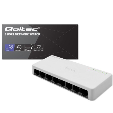 SWITCH przełącznik sieciowy 8 x port RJ45 | 100Mbps | Fast Ethernet | LAN SWITCH przełącznik sieciowy 8 x port RJ45 | 100Mbps | Fast Ethernet | LAN