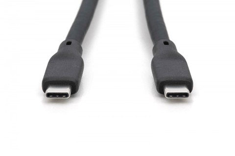 Kabel połączeniowy silikonowy USB-C - USB-C, USB 3.2 Gen2 10G 4K 100W, 1m Czarny Kabel połączeniowy silikonowy USB-C - USB-C, USB 3.2 Gen2 10G 4K 100W, 1m Czarny