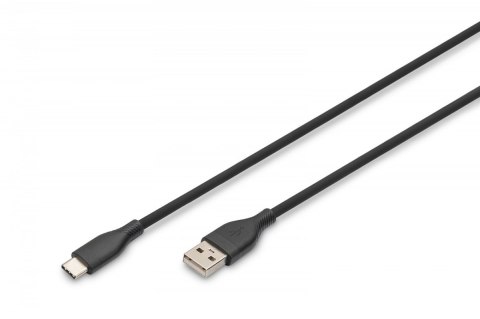 Kabel zasilający silikonowy USB-A - USB-C, USB 2.0 60W, 0,5m Czarny Kabel zasilający silikonowy USB-A - USB-C, USB 2.0 60W, 0,5m Czarny