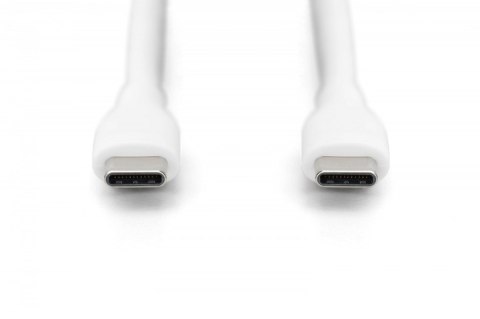 Kabel zasilający silikonowy USB-C - USB-C, USB 2.0 60W, 1m Biały Kabel zasilający silikonowy USB-C - USB-C, USB 2.0 60W, 1m Biały