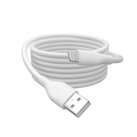Kabel zasilający silikonowy USB-A - Lightning, USB 2.0 12W, certyfikat MFI, 0,5m Biały Kabel zasilający silikonowy USB-A - Lightning, USB 2.0 12W, certyfikat MFI, 0,5m Biały