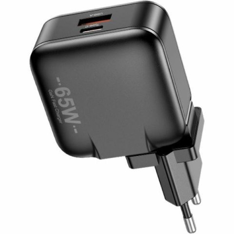 Ładowarka sieciowa GaN 65W USB+USB-C EU+US Ładowarka sieciowa GaN 65W USB+USB-C EU+US