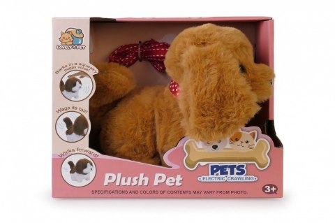 Piesek chodzący na smyczy brązowy 14 cm Piesek chodzący na smyczy brązowy 14 cm