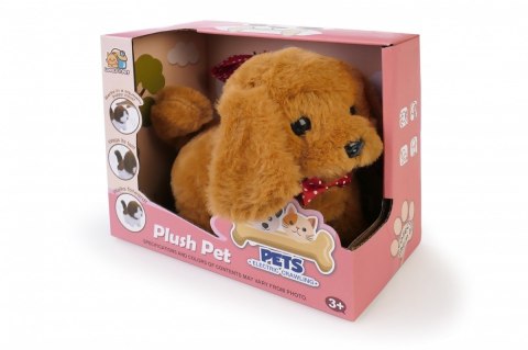 Piesek chodzący na smyczy brązowy 14 cm Piesek chodzący na smyczy brązowy 14 cm
