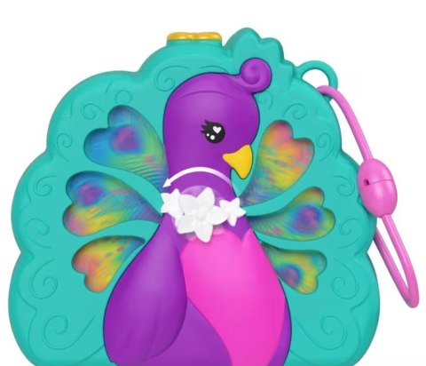 Zestaw figurek Polly Pocket Ogród pawia zestaw kompaktowy Zestaw figurek Polly Pocket Ogród pawia zestaw kompaktowy