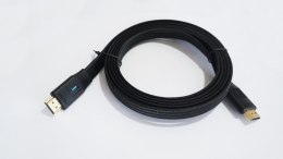 Kabel HDMI v 2.1 plaski 2m czarny