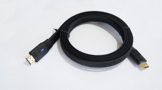 Kabel HDMI v 2.1 plaski 2m czarny