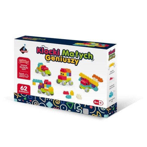 Klocki Małych Geniuszy - Soft 62 elementy Klocki Małych Geniuszy - Soft 62 elementy