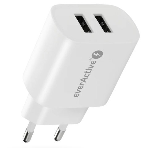 Ładowarka sieciowa 2X USB 2,4A 12W Biała Ładowarka sieciowa 2X USB 2,4A 12W Biała