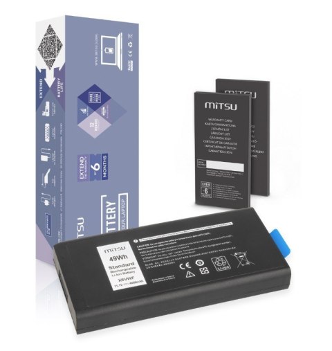 Bateria X8VWF do Dell Latitude Rugged 5404 5414 7404 7414 4400 mAh (49 Wh) 11.1V (10.8V) Bateria X8VWF do Dell Latitude Rugged 5404 5414 7404 7414 4400 mAh (49 Wh) 11.1V (10.8V)