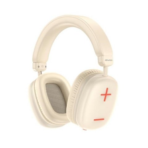 Słuchawki Bluetooth nauszne AT6 Beżowe Słuchawki Bluetooth nauszne AT6 Beżowe