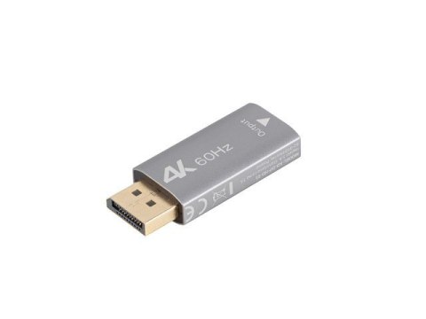 Adapter Displayport(M)- HDMI(F)4K srebrny Adapter Displayport(M)- HDMI(F)4K srebrny