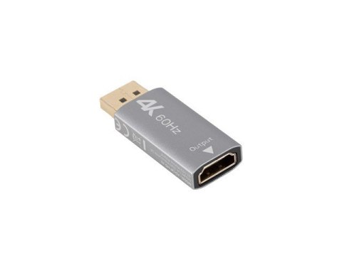 Adapter Displayport(M)- HDMI(F)4K srebrny Adapter Displayport(M)- HDMI(F)4K srebrny