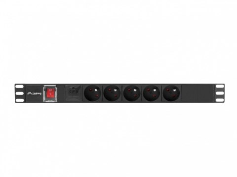 Listwa zasilająca rack PDU 19 cali 1U 16A 5x230V 2m czarna C14 Listwa zasilająca rack PDU 19 cali 1U 16A 5x230V 2m czarna C14